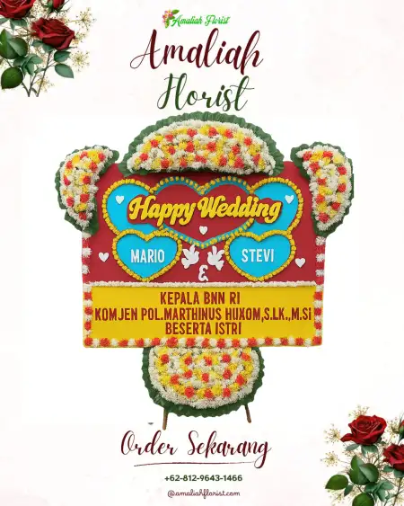 Papan Bunga Pernikahan Bojot